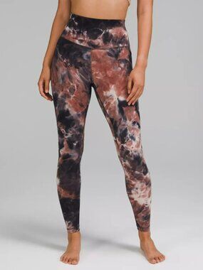 lululemon Align High-Rise Pant Legging 25" Diamond Dye Sz 6 Seashell topaz Grey